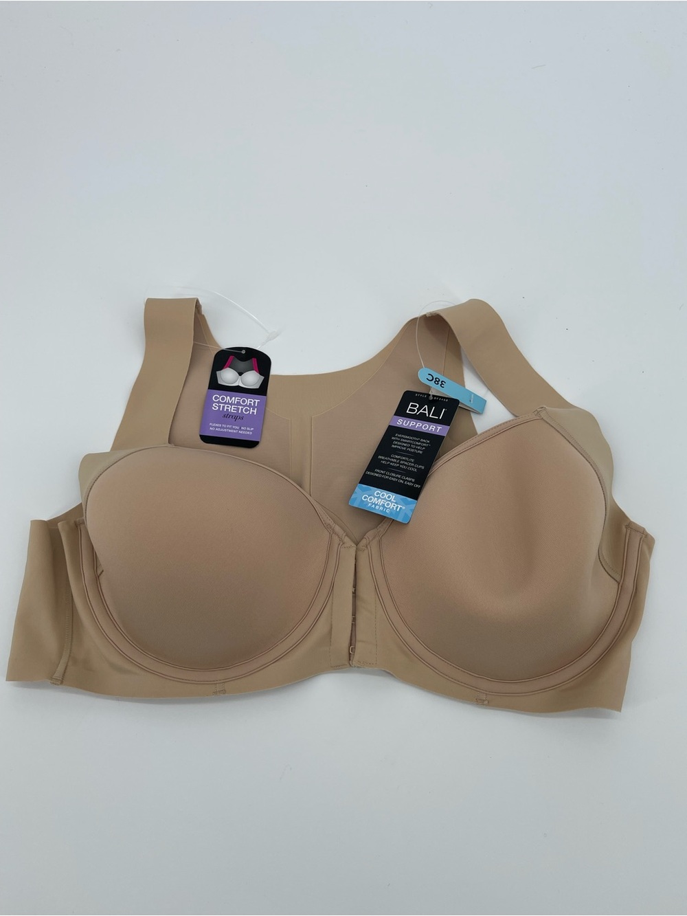 Bali Support Front-Close Bra in Nude/Tan